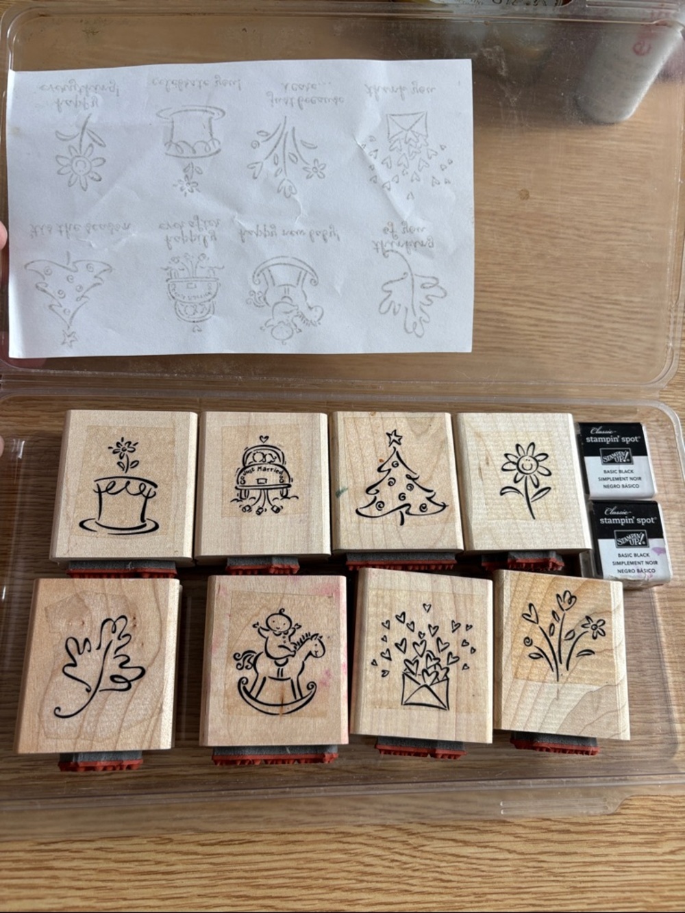 Stampin Up! Made in USA Rubber Stamp Craft Greetings galore